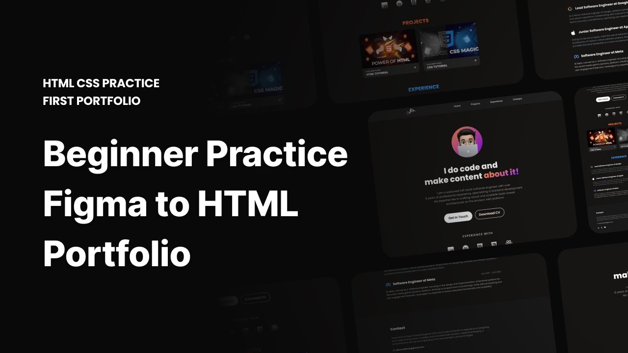 Build a Simple Responsive Portfolio Using HTML CSS Flexbox | Beginner Practice Project