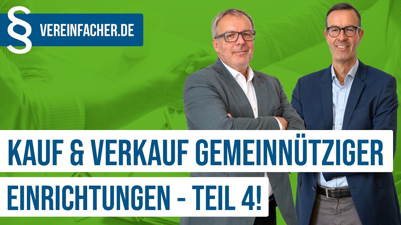 Kauf & Verkauf gemeinnütziger Einrichtungen - Vertragsgestaltung