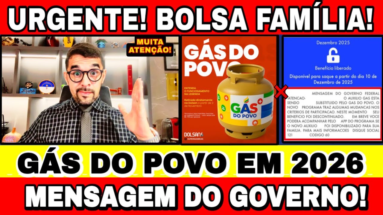 COMUNICADO: APLICATIVO BOLSA FAM&Iacute;LIA COM MENSAGEM AUX&Iacute;LIO G&Aacute;S DO POVO! VEJA QUANDO VOC&Ecirc; VAI RECEBER!