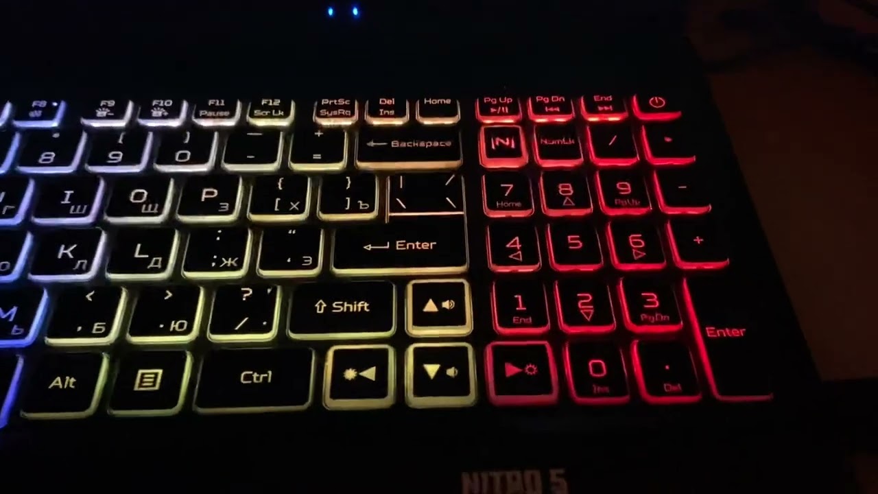 Как поменять цвет клавиатуры Acer Nitro 5