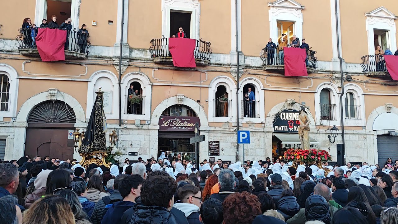 Venerdì Santo Sanseverese.18 Aprile 2025.Alcuni momenti della processione del Tradizionale "INCONTRO