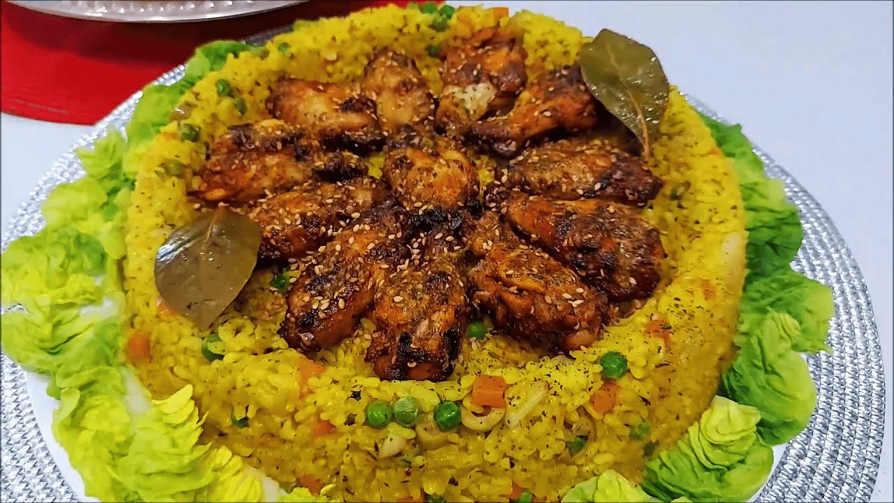 أرز بالدجاج على طريقة المطاعم بمذاق خطير 😋طبق عشاء او غداء سريع الروز بالدجاج شهي ماتشبعوش منو