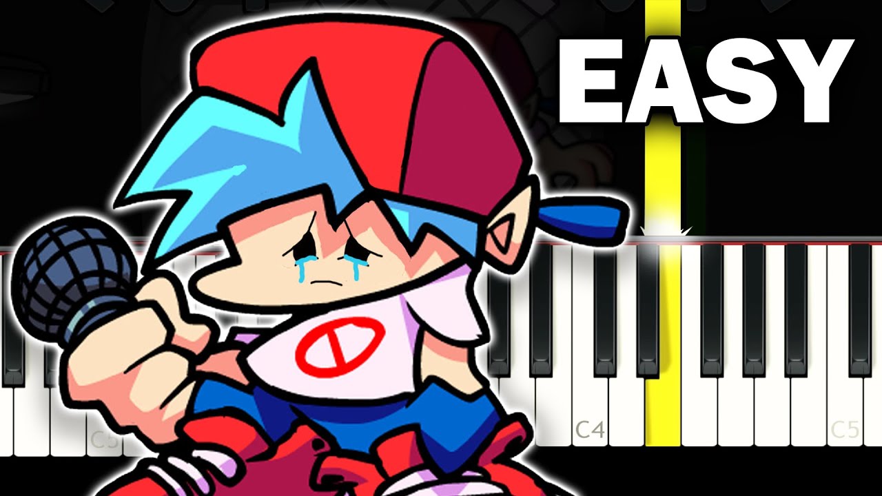 Goodbye World - Friday Night Funkin' but Boyfriend Die - EASY Piano tutorial