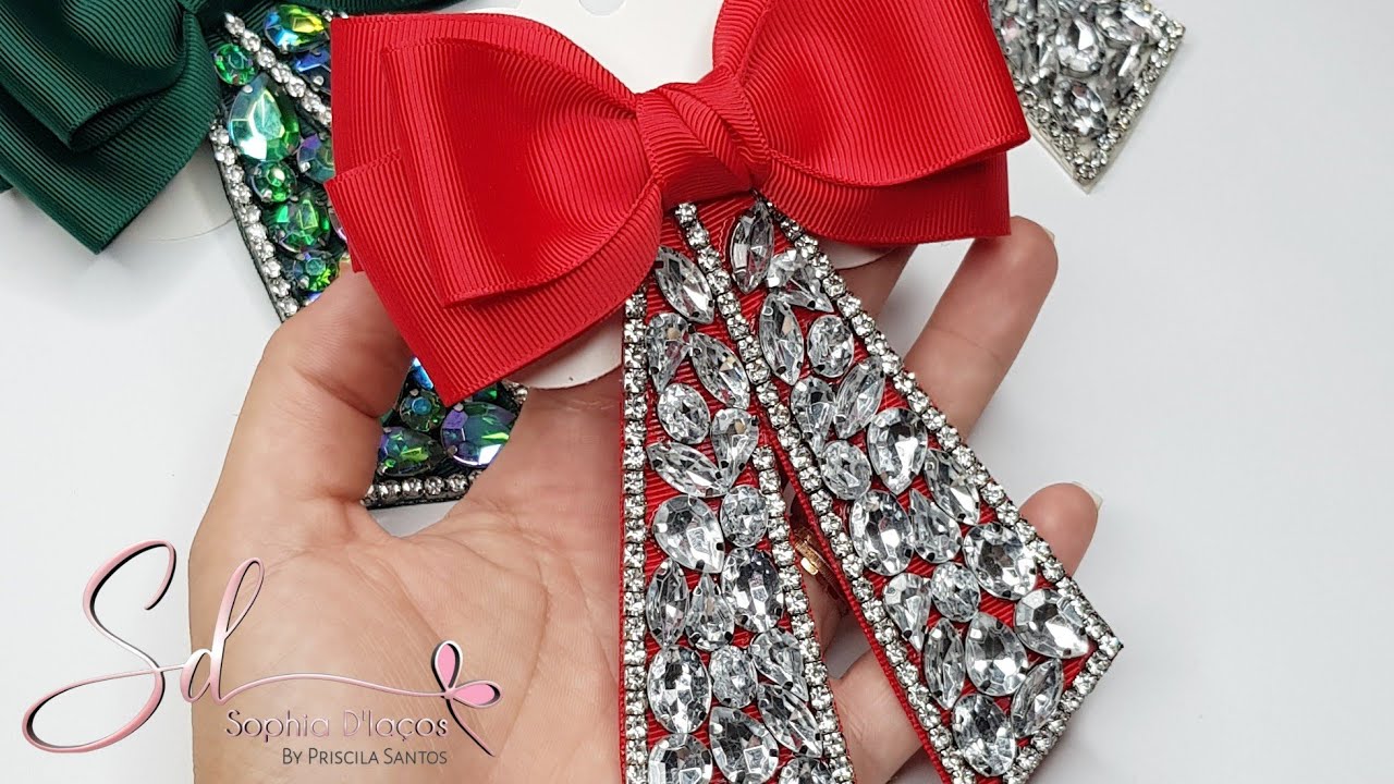 LAÇO LUXO / LAÇO FESTAS / DIY / Ribbon bow / Sophia D'Laços #laçodamoda  #laceira #iniciantes
