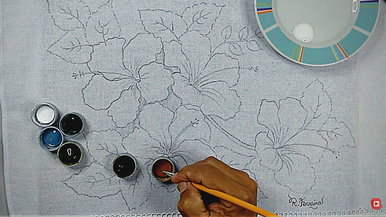 Roberto Ferreira - Novo Projeto - Vamos Aprender a Pintar Folhas e Fundo - Parte 1