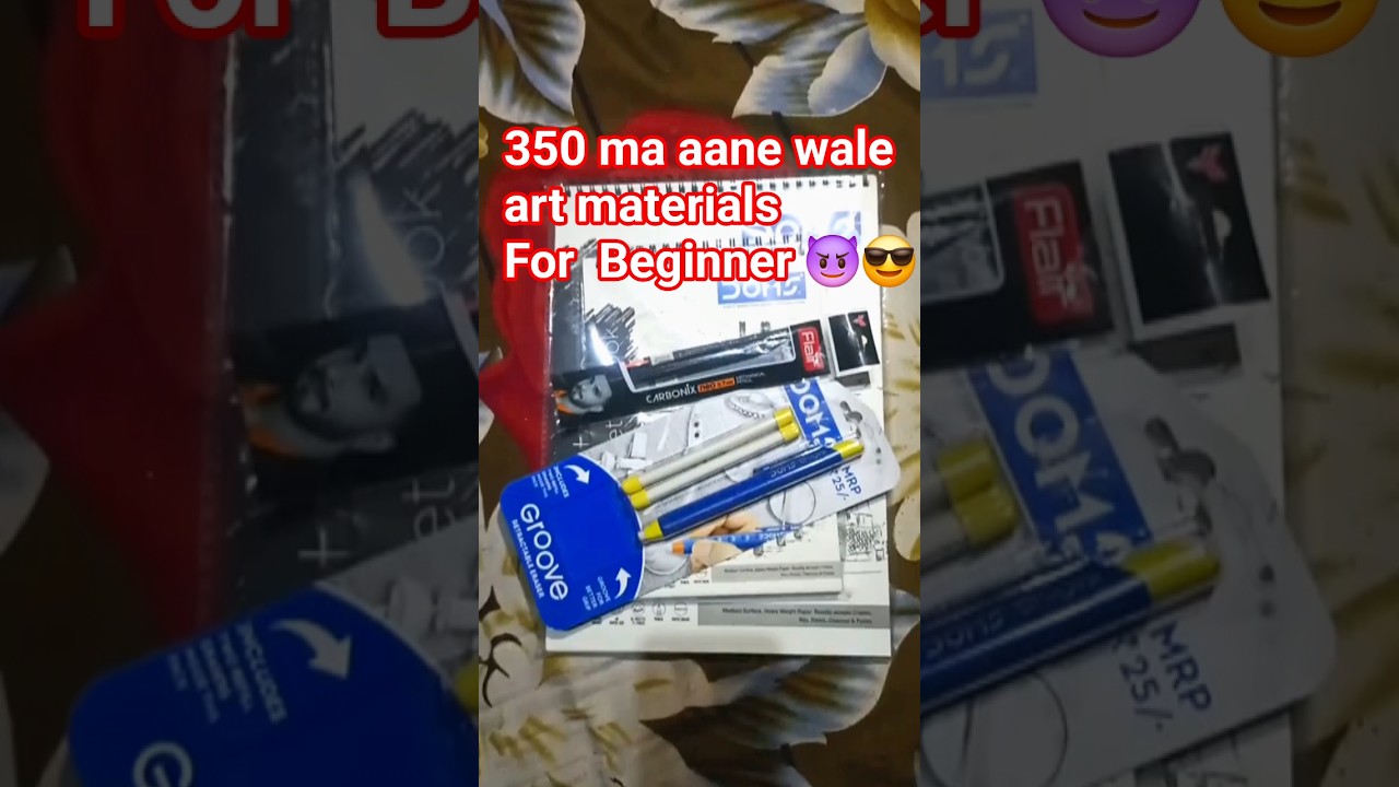 350 rupee ma aane wale art materials #viralvideo #babifreitas #heenaprajapati  #art #jaimahakal