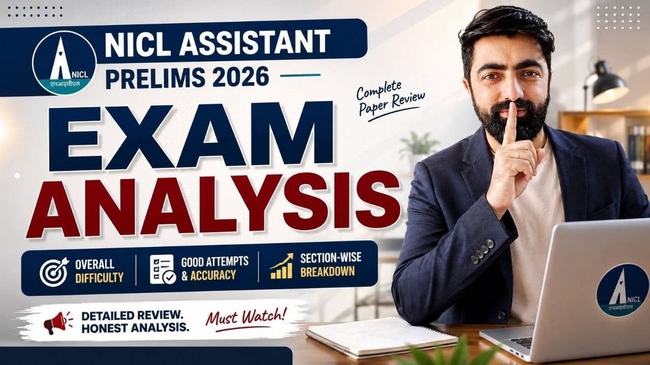 NICL Assistant Prelims 2026 Exam Analysis & Safe Attempts (Shift 01)
