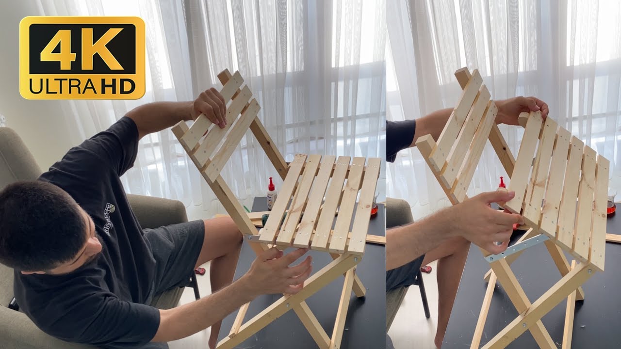 Evde Sandalye Yapımı | Ahşap Katlanır Sandalye Yapımı | Paletten veya Tahtadan Sandalye Yapımı