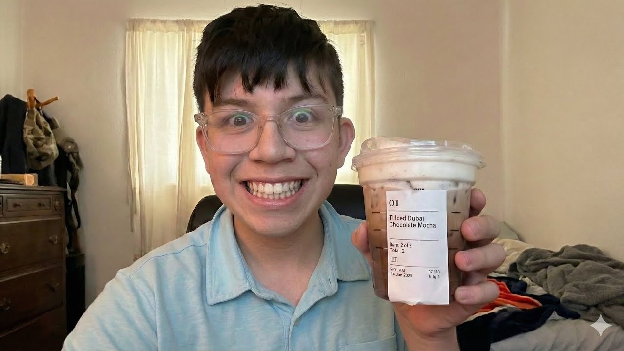 Trying Starbucks Iced Dubai Chocolate Mocha (Trying New Foods Part 41)