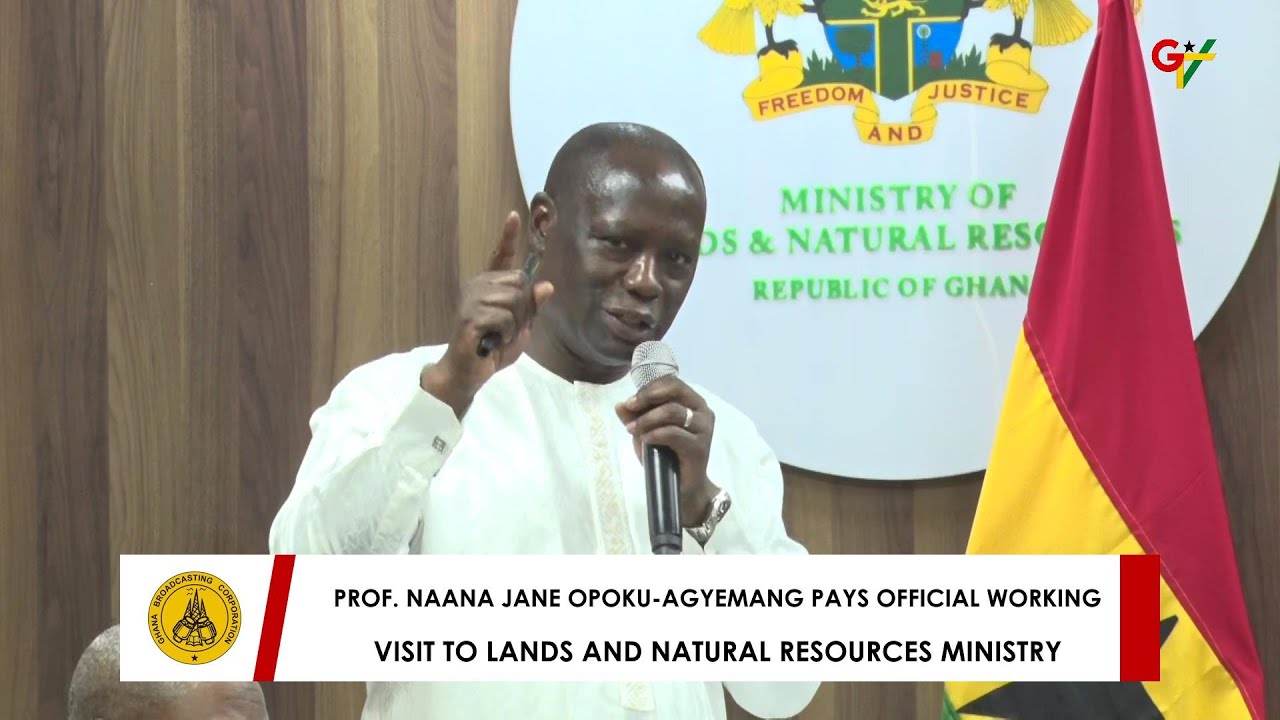 Prof. Naana Jane Opoku-Agyemang Pays Official Working Visit to Lands and Natural Resources Ministry