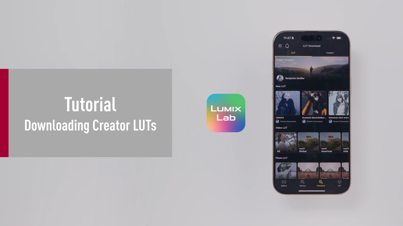 Учебное пособие LUMIX Lab | Загрузка Creator LUT