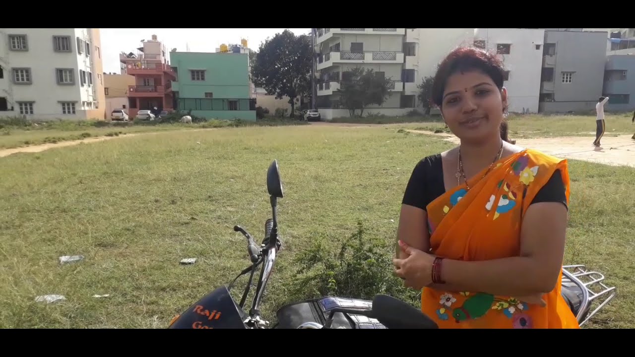 BIKE Riding on SAREE//in TELUGU..