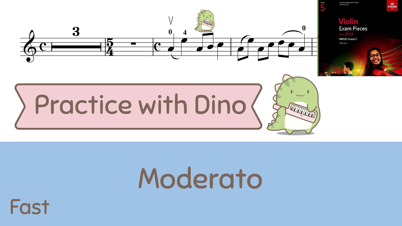 Moderato by Tailleferre ABRSM 2024 Violin grade 5 (C2)