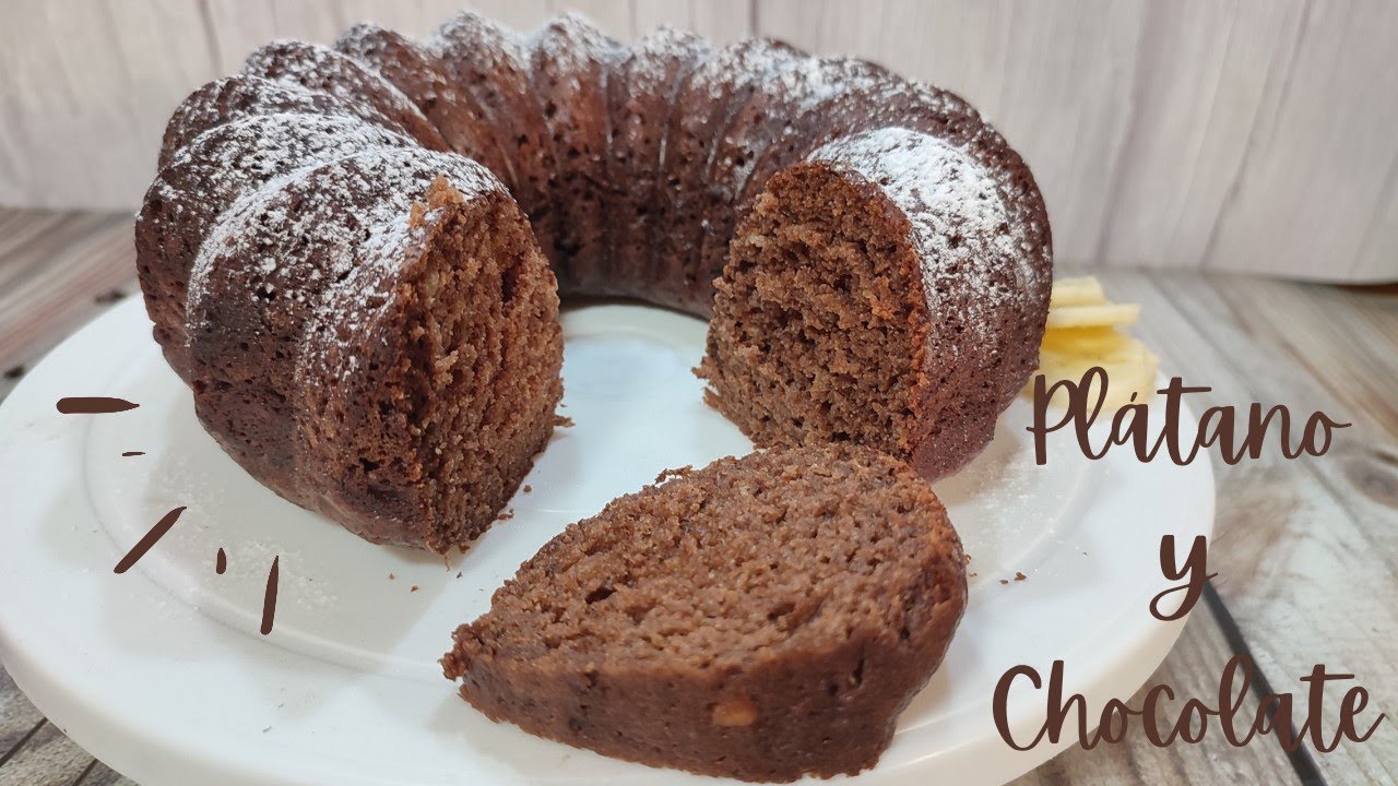BIZCOCHO DE PLÁTANO Y CHOCOLATE, 🍌🍫 muy esponjoso y sabor increíble! Con Mambo!!