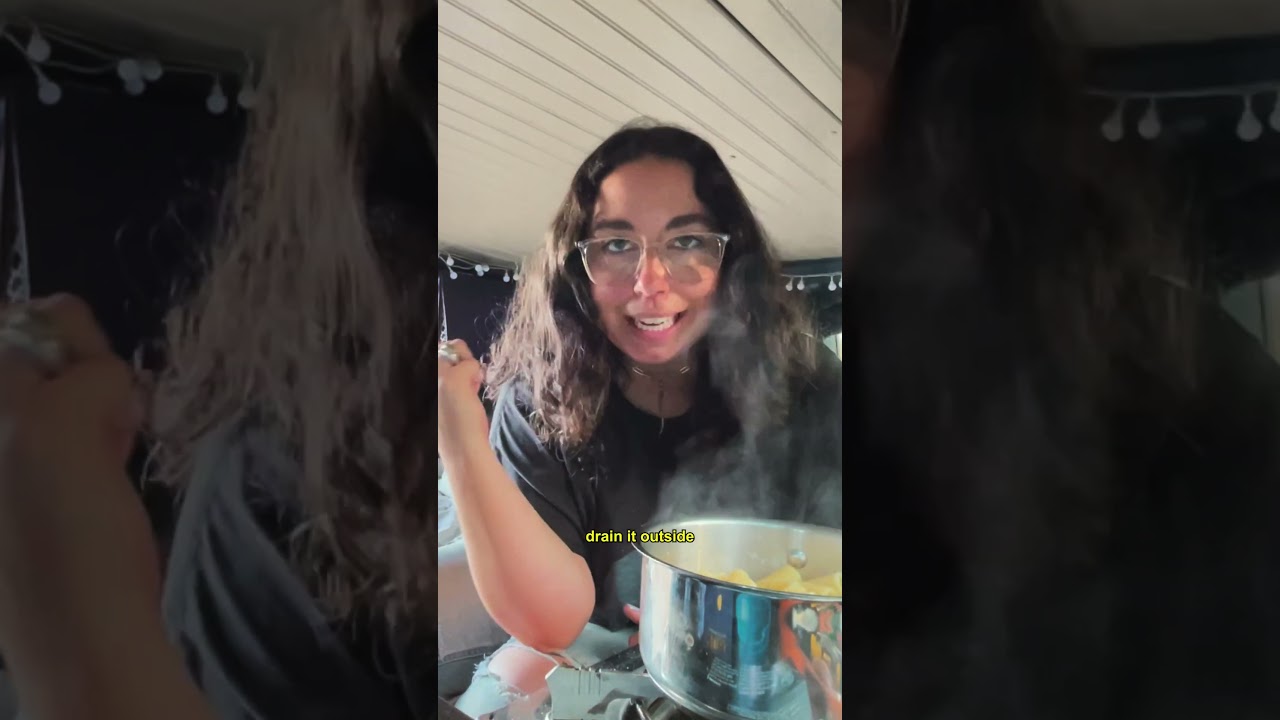 THIS Is Roadside Pasta #vanlife #solofemalevanlife #lifeontheroad #pasta #cooking #vanlifecooking