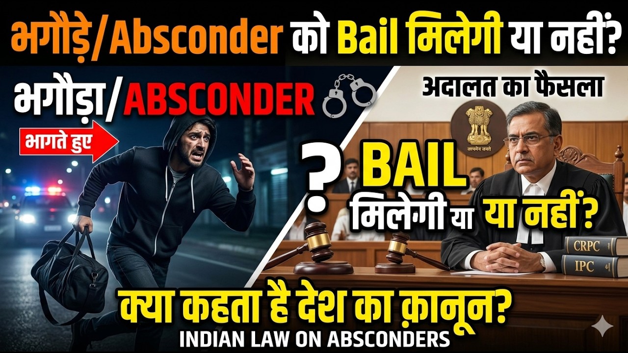 भगौड़े/Absconder को Bail मिलेगी या नहीं? क्या कहता है देश का क़ानून?