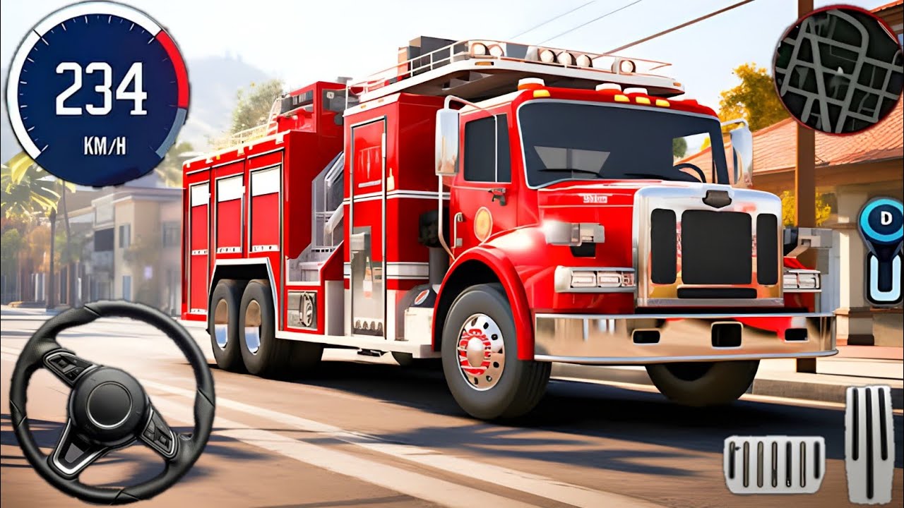Fire Truck City Rescue Simulator - 911 US Emergency Fire Truck Driving 3D - Android Gamep #23