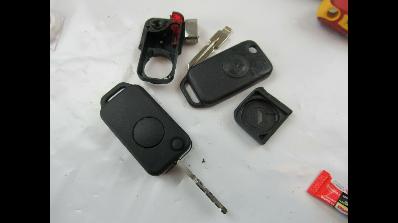 Mercedes W140 Fernbedienung 1 Taste Remote fob reperatur gehäuse tauschen