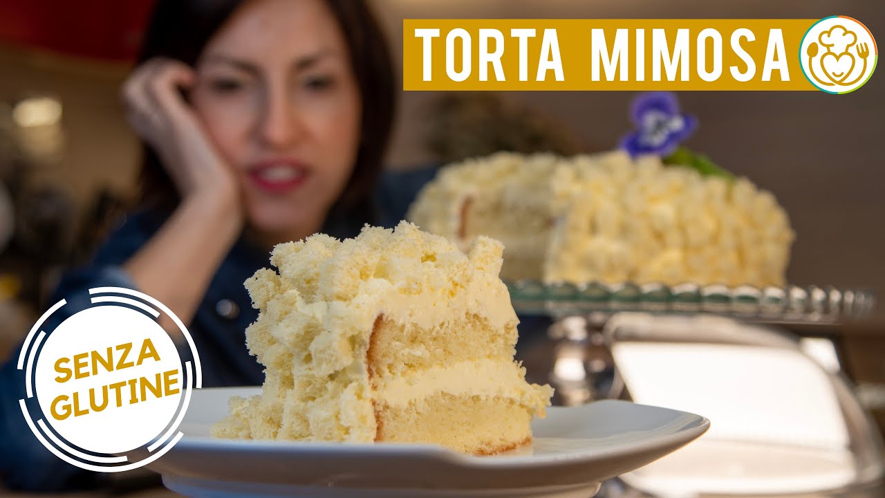 Torta Mimosa senza glutine e lattosio 4 ingredienti / 8 marzo Festa della Donna | VivoGlutenFree