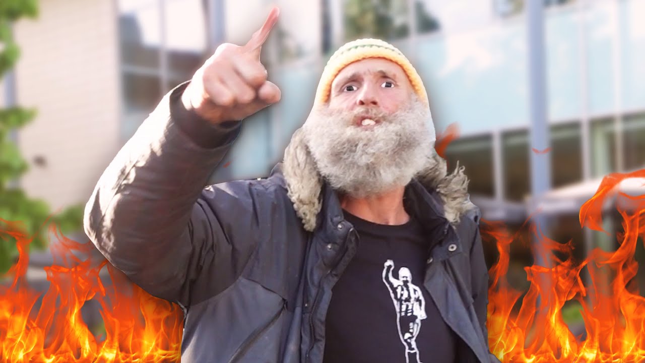 Rac!st Homeless Man Attacks Me!