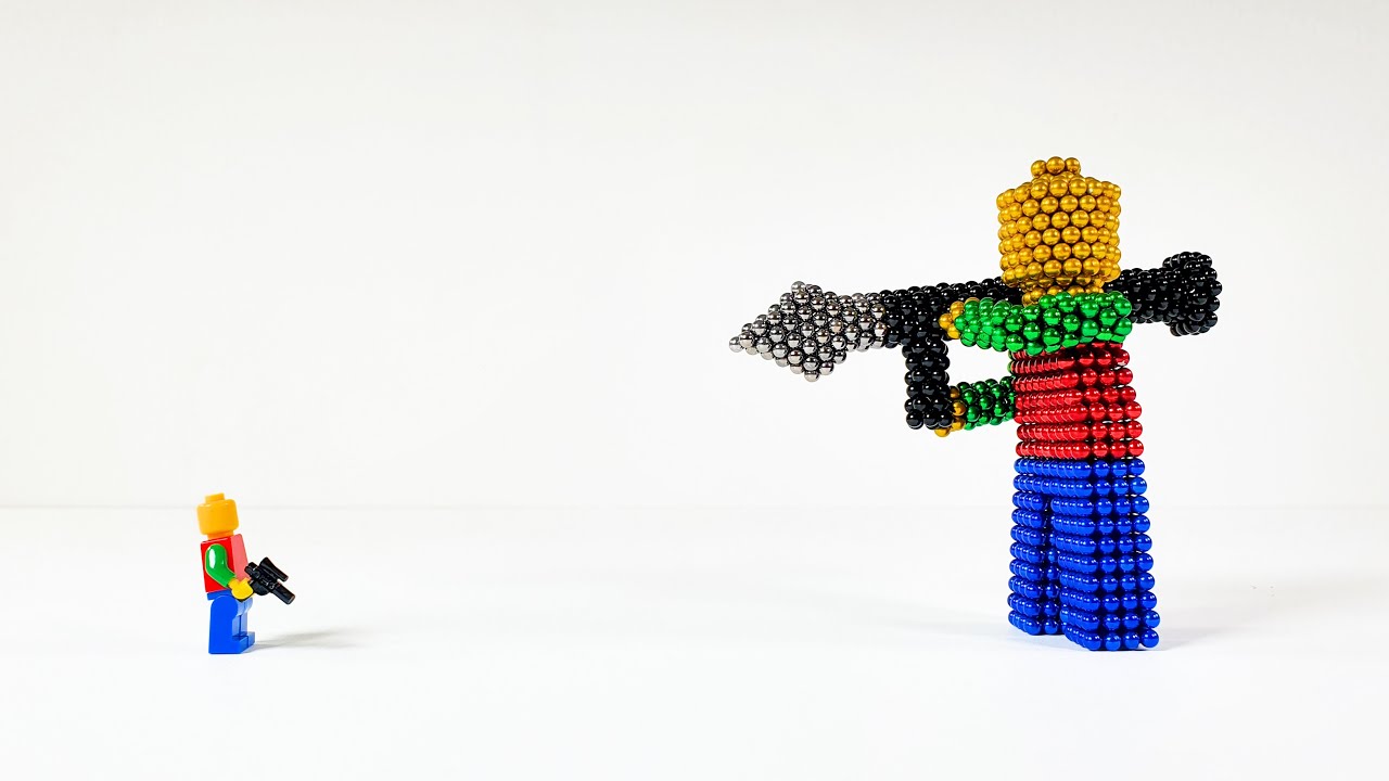 Lego VS Magnetic balls (Stop motion)