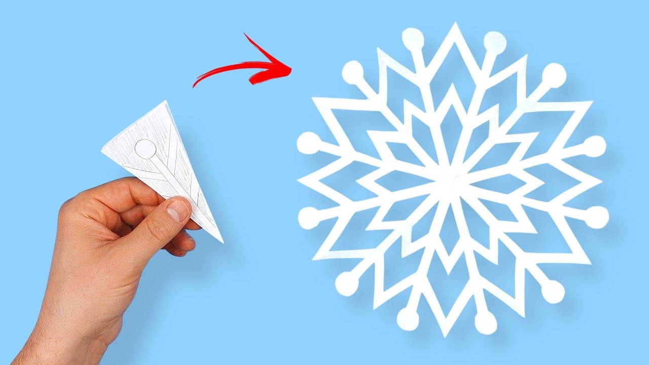 Kağıttan Kolay Kar Tanesi Yapımı | Origami Yılbaşı - Noel Süsü Fikirleri | Kendin Yap
