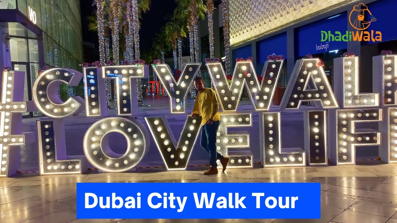 Dubai City Walk Tour | 4K | Dubai Tourist Attraction    #Dubai #Citywalk #Dubainightlife #Dhadiwala