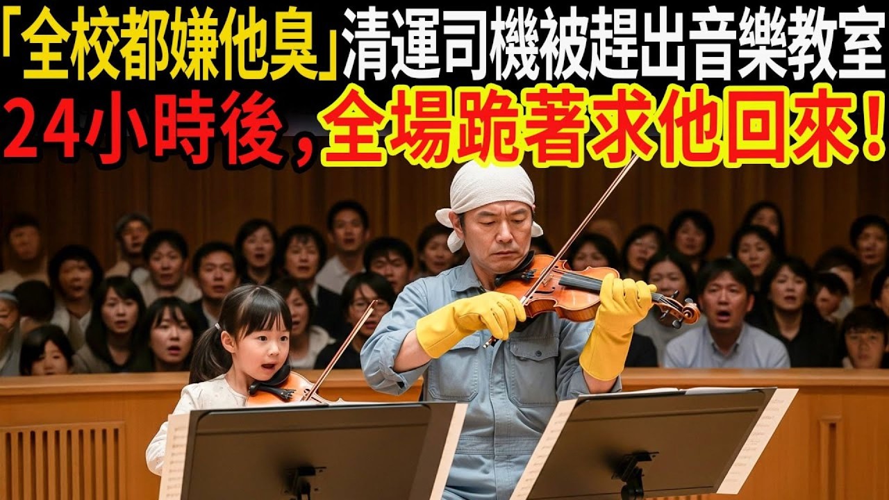 「全校都嫌他臭」清運司機被趕出音樂教室，24小時後，全場跪著求他回來！#感人故事 #老年故事 #口述故事 #人生故事