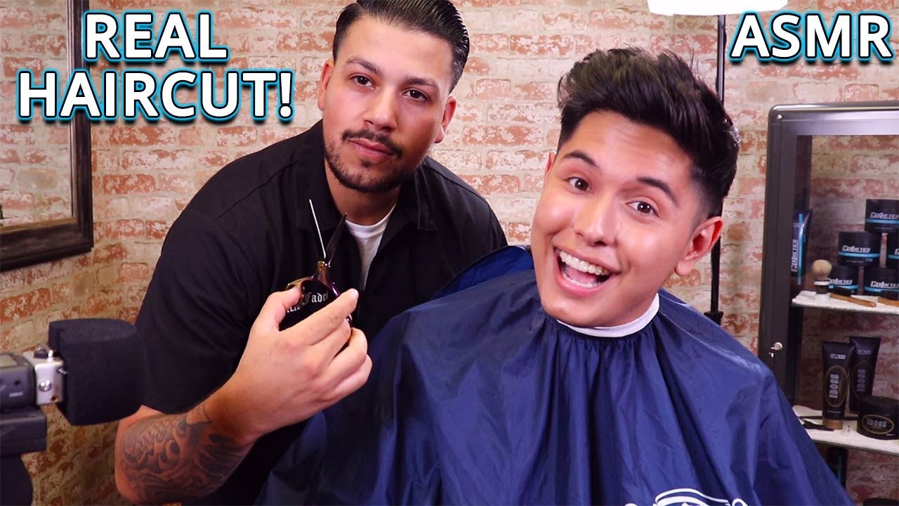 ASMR | My Relaxing Haircut! (REAL Barber Sounds!)
