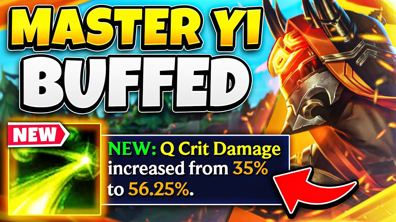 MASTER YI GETS BUFFED AGAIN! CRIT YI IS BACK AND IT'S BROKEN