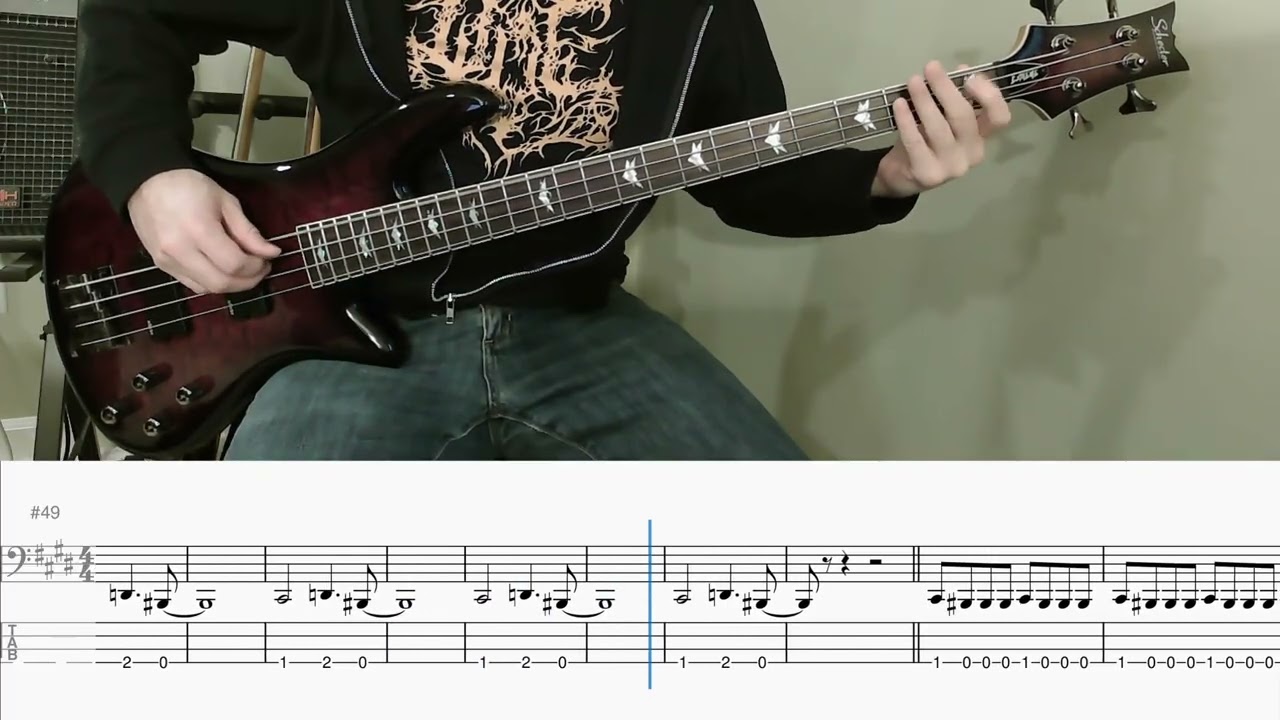 Nails - Unsilent Death (bass cover with tab)