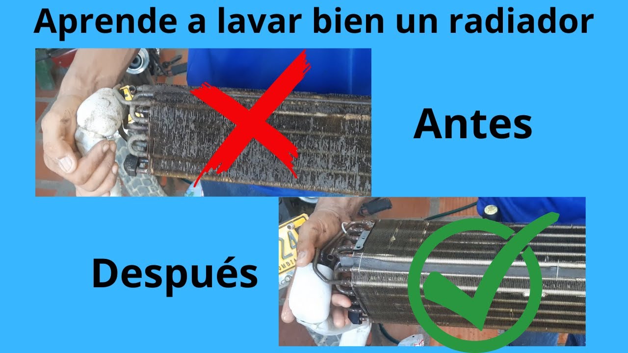 Aprende a lavar bien un radiador (sirve para evaporador o condensador de tu aire acondicionado).