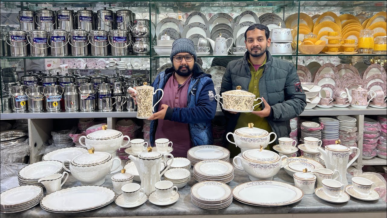Bone china dinner set supper quality full print 8 servings Sohail traders Faisalabad