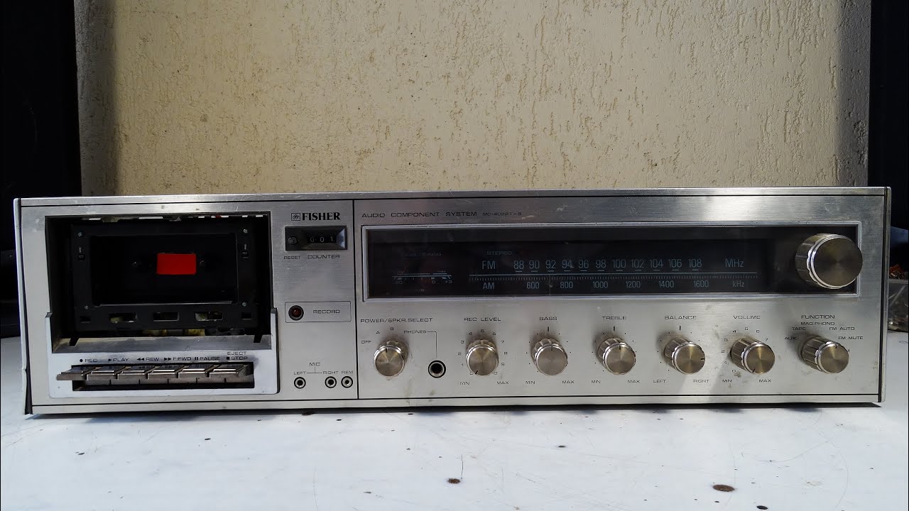 MANTENIMIENTO Y FALLAS DE UN CENTRO MUSICAL TURNTABLE FISHER MC-4022T-5 JAPAN 1978 TUTORIAL