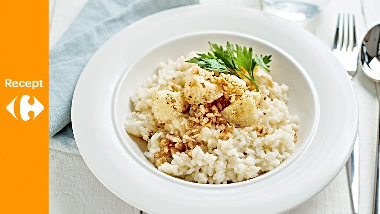 Risotto met bloemkool, parmezaan en hazelnoten