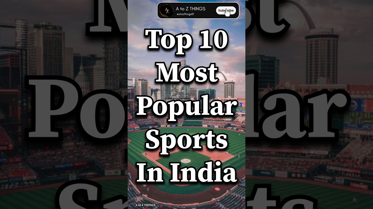 Top 10 Most Popular Sports in India #shorts