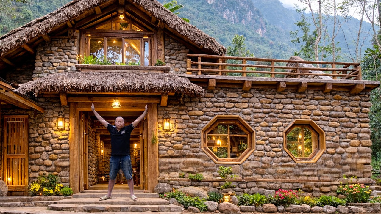 Primitive Skills: Building a 7,900 Stone Cabin into a Stunning Stone House Alone