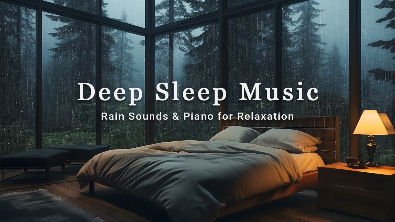 Relaxing Sleep Music with Rain and Piano for Stress Relief, Calm Mind, and Insomnia