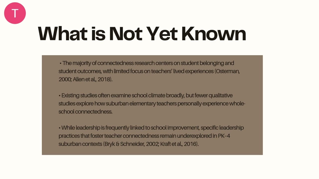 From Classroom to Culture: Exploring Whole-School Connectedness