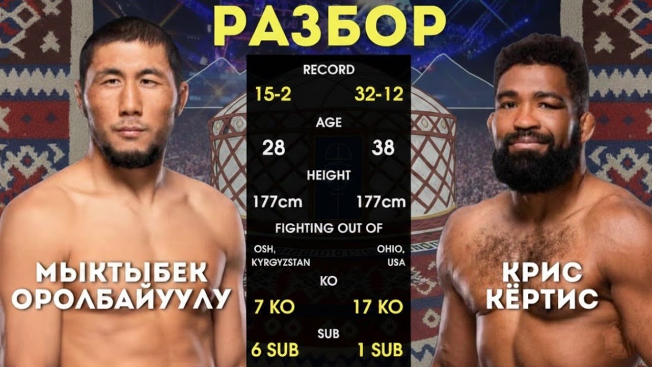 Мыктыбек Оролбай vs Крис Кёртис разбор боя 🥊