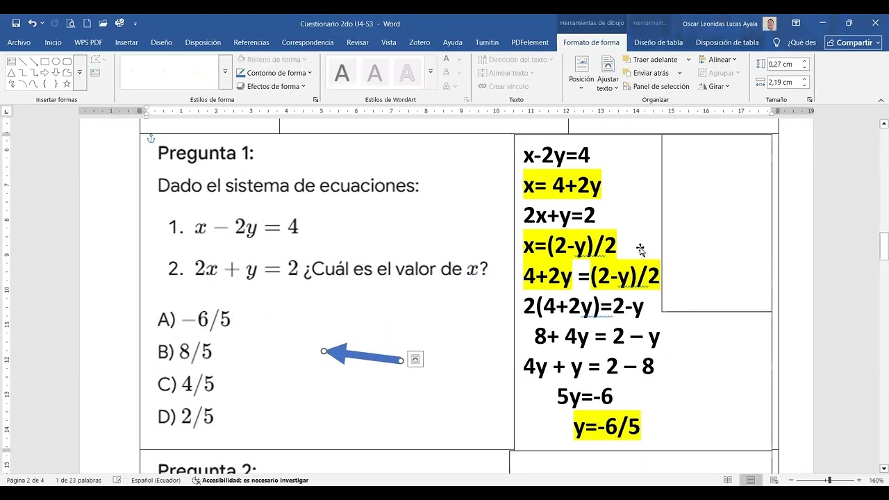 Método de igualación U4S3 2026