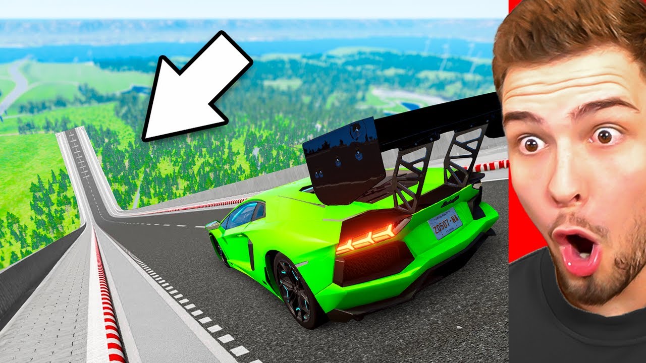 MEGA RAMPE + VERRÜCKTE FAHRZEUGE in BeamNG!