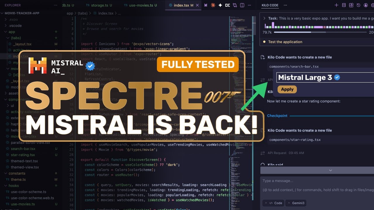 Spectre (Mistral Large 3) : This UNLIMITED FREE AI Model on KiloCode is ACTUALLY INSANE!