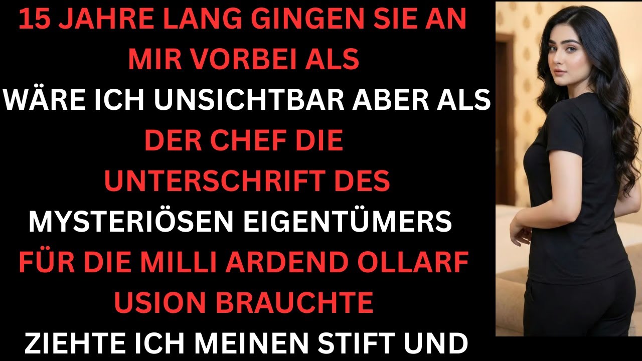 Sie nannten mich nur den Hausmeister  bis sie meine Unterschrift brauchten