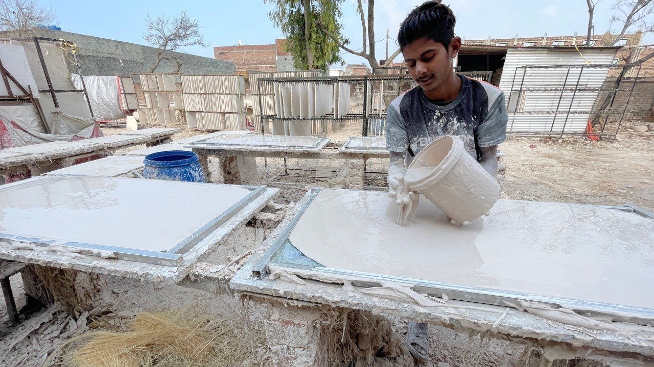 How Gypsum Ceiling Tiles Are Made | False Ceiling Manufacturing Process