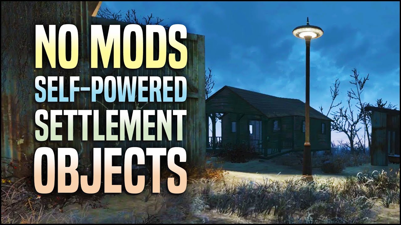Объекты для самостоятельных поселений 🔋 Fallout 4 No Mods Shop Class