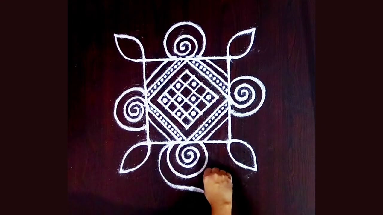 3x3 dot rangoli| kannada rangoli|festival special grand rangoli| latest rangoli💡idea