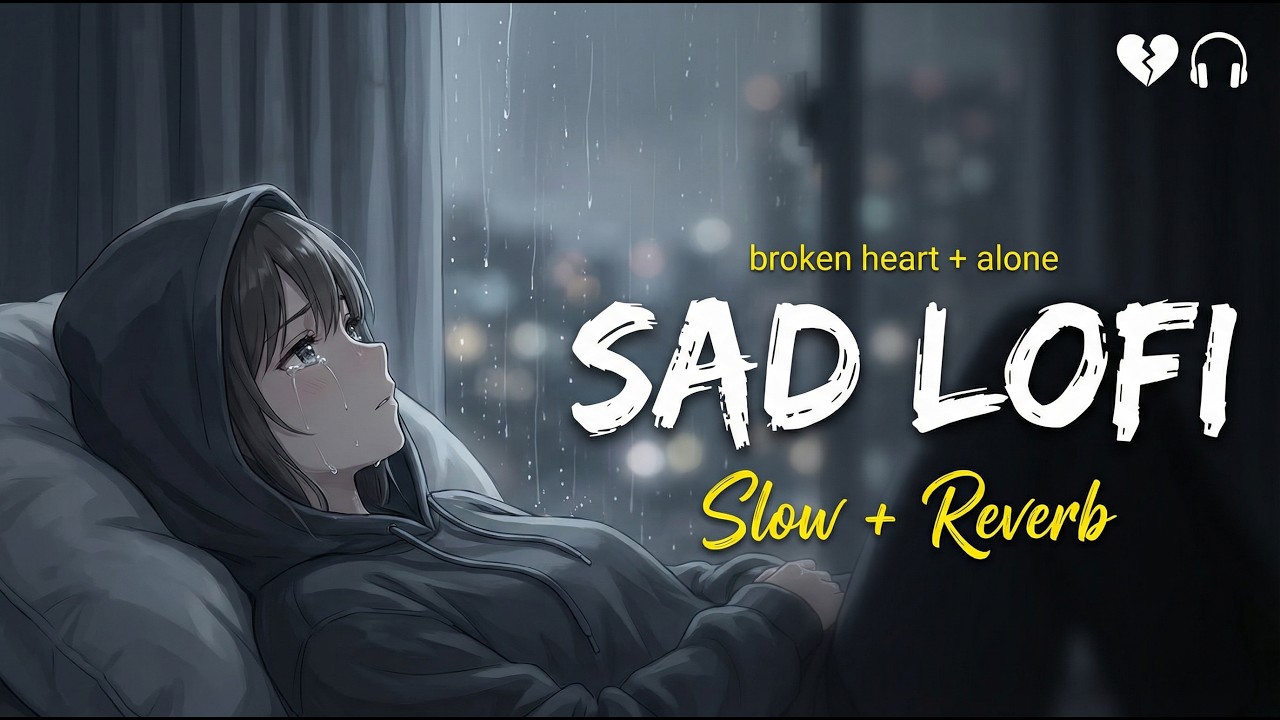 💔 SAD LOFI (Slowed + Reverb) | Broken Heart + Alone • Rainy Night Sleep Mix