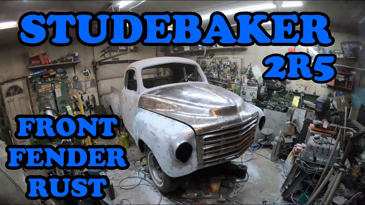 Ремонт переднего крыла Studebaker. Устранение ржавчины, замена рамы на Dodge Dakota.