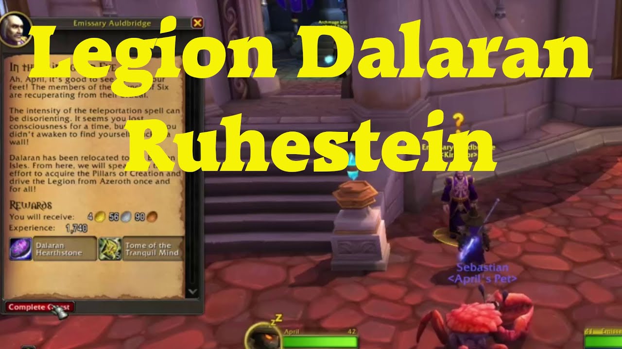 WoW und Chill: Legion Dalaran Ruhestein 